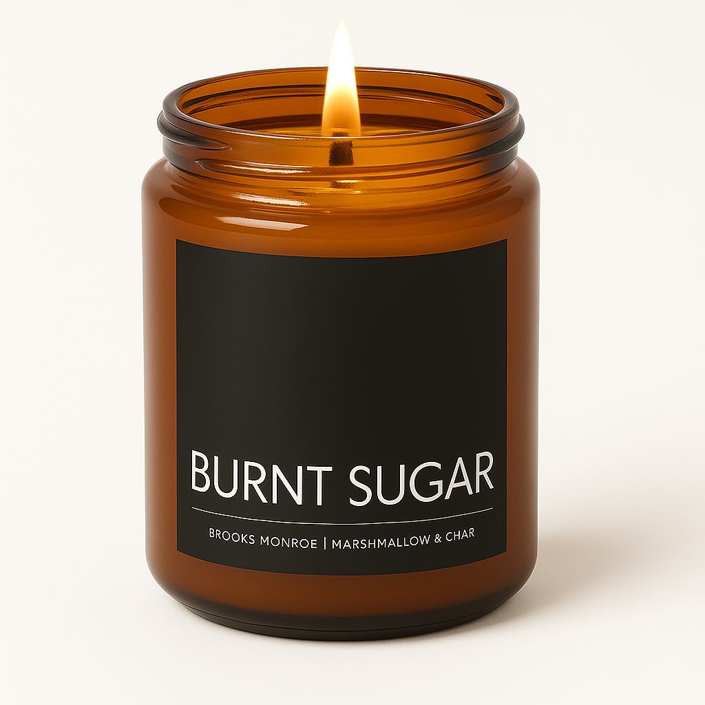 Burnt Sugar - 8 oz. Candle (Amber or Matte Black)