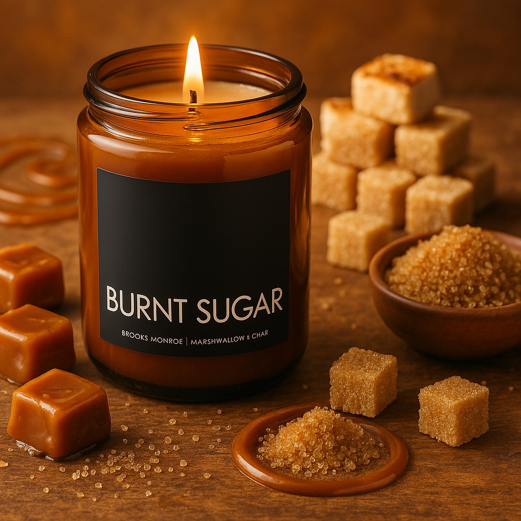 Burnt Sugar - 8 oz. Candle (Amber or Matte Black)