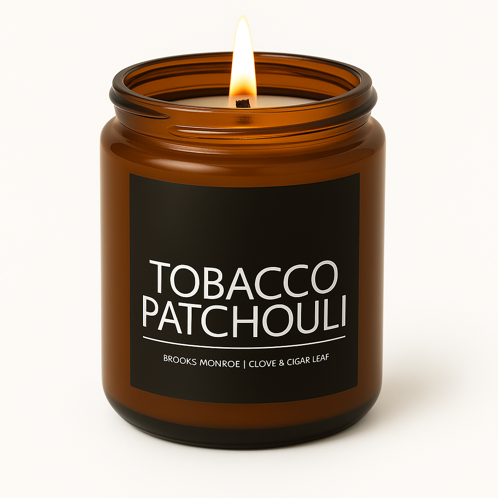 Tobacco Patchouli - 8 oz. Candle (Amber or Matte Black)