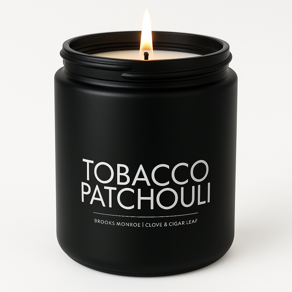 Tobacco Patchouli - 8 oz. Candle (Amber or Matte Black)