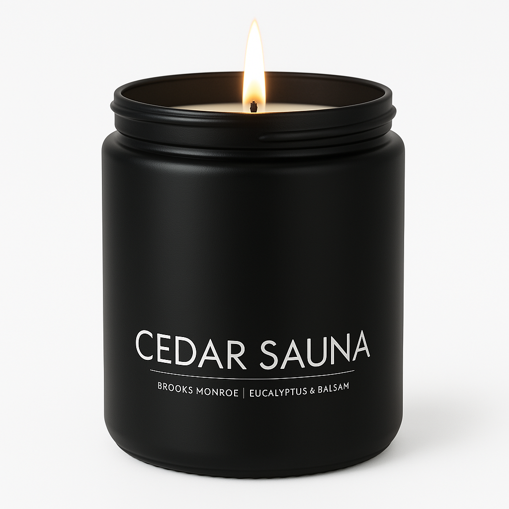 Cedar Sauna - 8 oz. Candle (Amber or Matte Black)