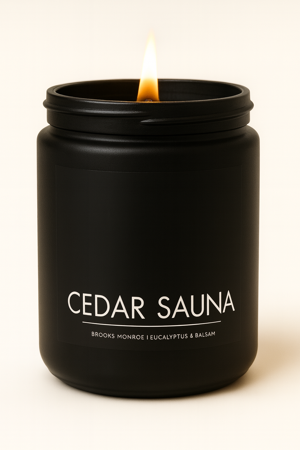 Cedar Sauna - 8 oz. Candle (Amber or Matte Black)