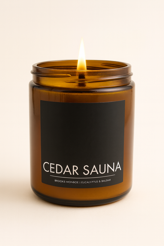Cedar Sauna - 8 oz. Candle (Amber or Matte Black)
