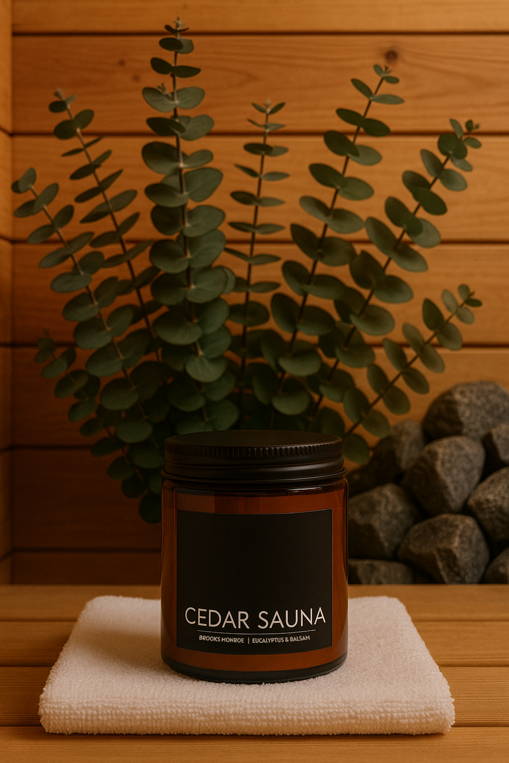 Cedar Sauna - 8 oz. Candle (Amber or Matte Black)
