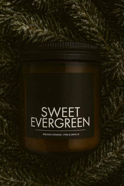 Sweet Evergreen - 8 oz. Candle (Amber or Matte Black)