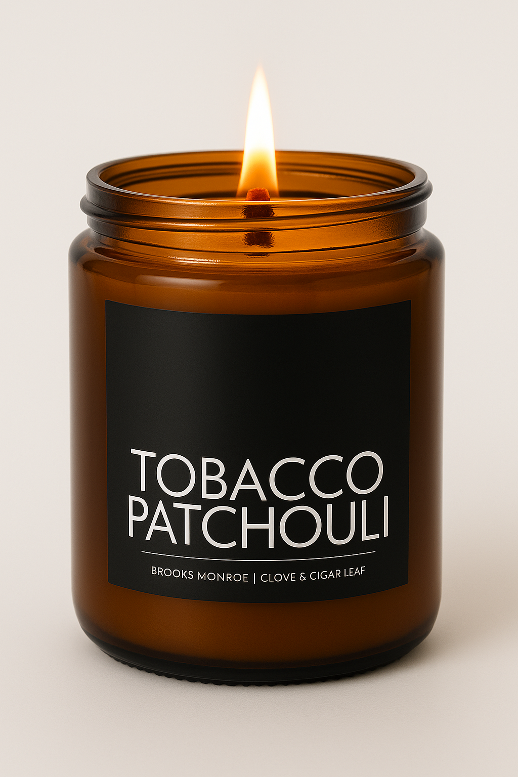 Tobacco Patchouli - 8 oz. Candle (Amber or Matte Black)