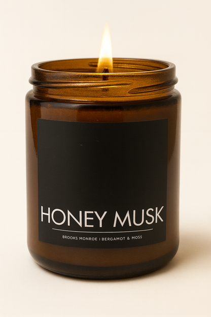 Honey Musk - 8 oz. Candle (Amber or Matte Black)
