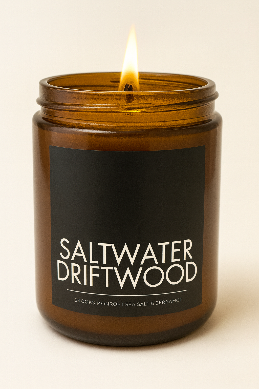 Saltwater Driftwood - 8 oz. Candle (Amber or Matte Black)