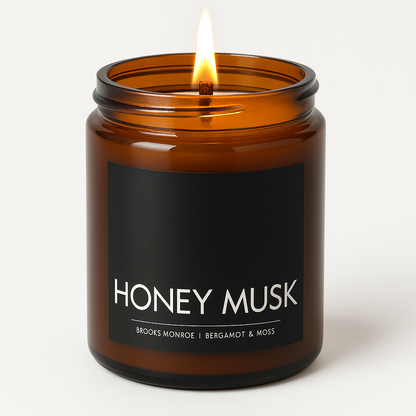 Honey Musk - 8 oz. Candle (Amber or Matte Black)