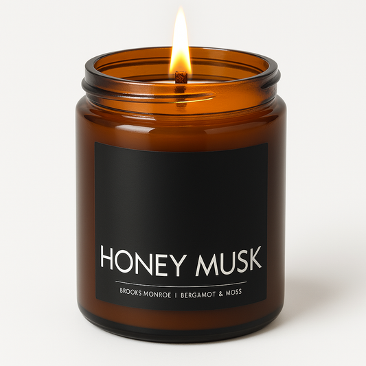 Honey Musk - 8 oz. Candle (Amber or Matte Black)