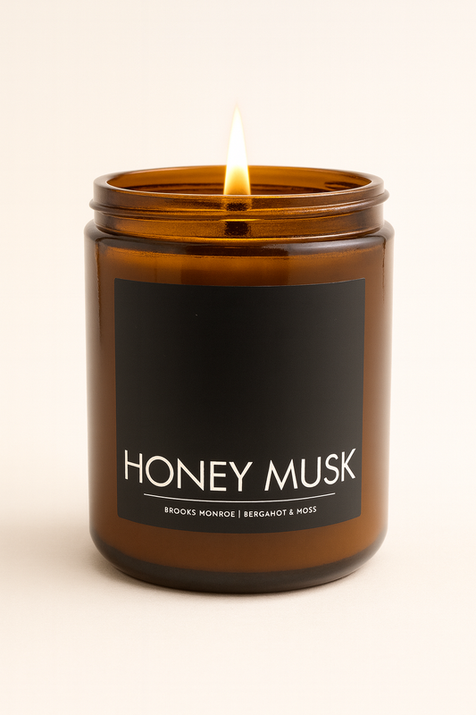 Honey Musk - 8 oz. Candle (Amber or Matte Black)