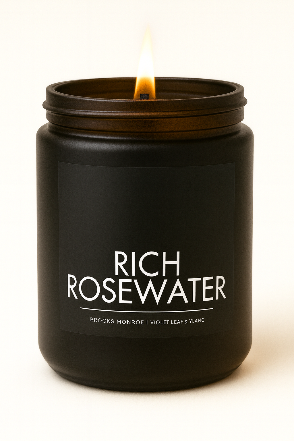 Rich Rose Water - 8 oz. Candle (Amber or Matte Black)