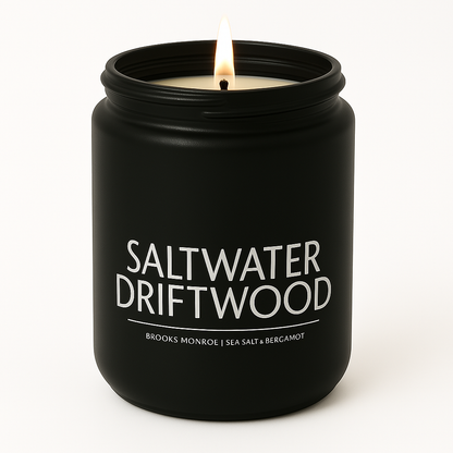 Saltwater Driftwood - 8 oz. Candle (Amber or Matte Black)