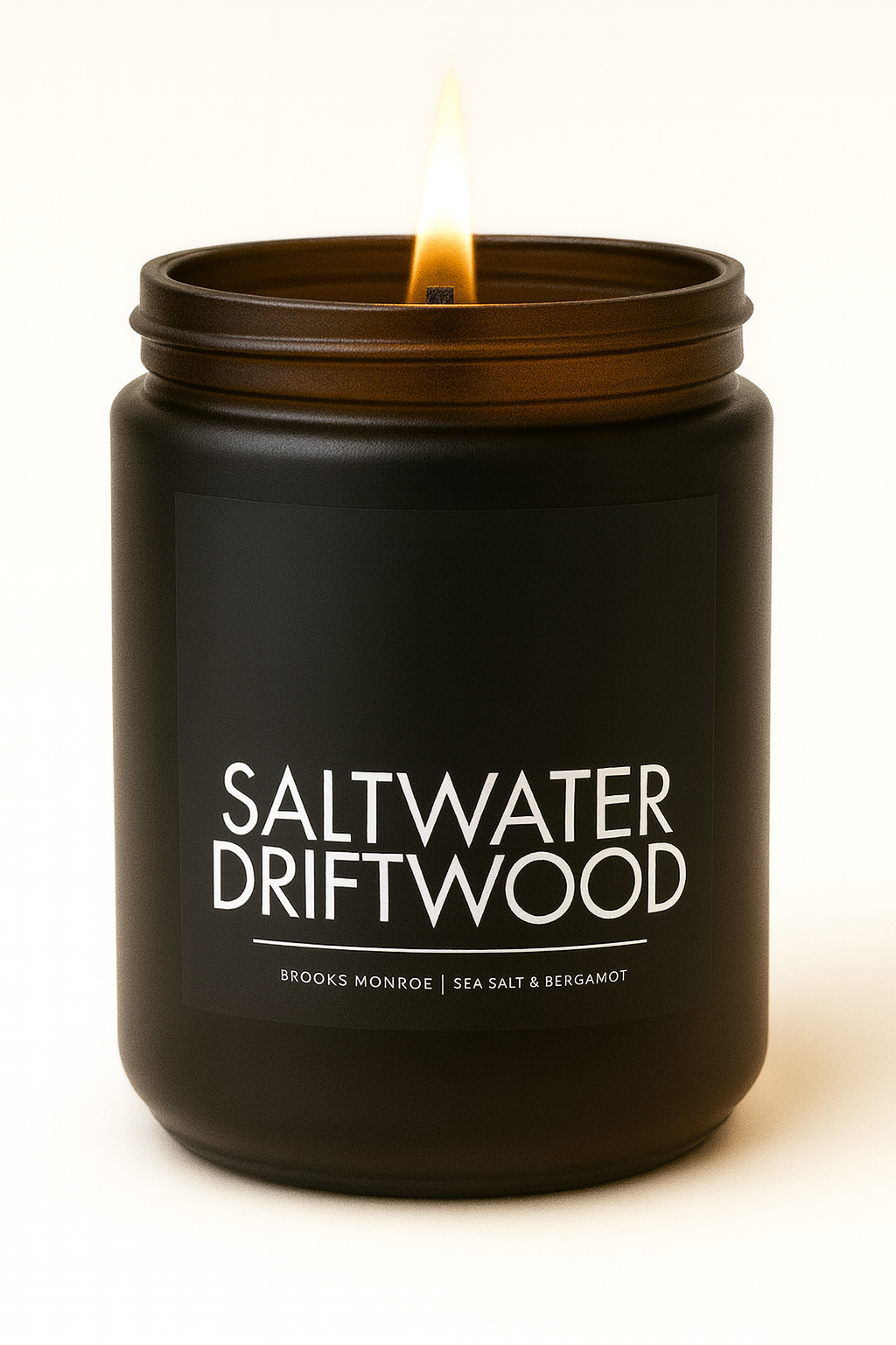 Saltwater Driftwood - 8 oz. Candle (Amber or Matte Black)