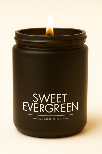 Sweet Evergreen - 8 oz. Candle (Amber or Matte Black)