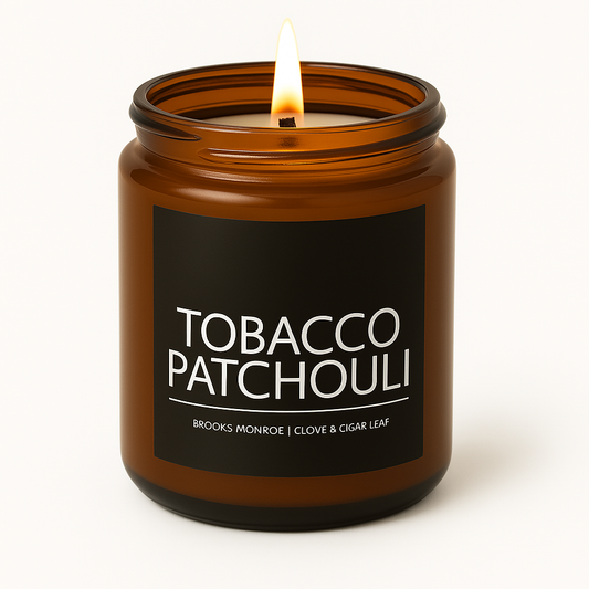 Tobacco Patchouli - 8 oz. Candle (Amber or Matte Black)