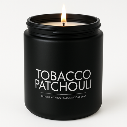 Tobacco Patchouli - 8 oz. Candle (Amber or Matte Black)