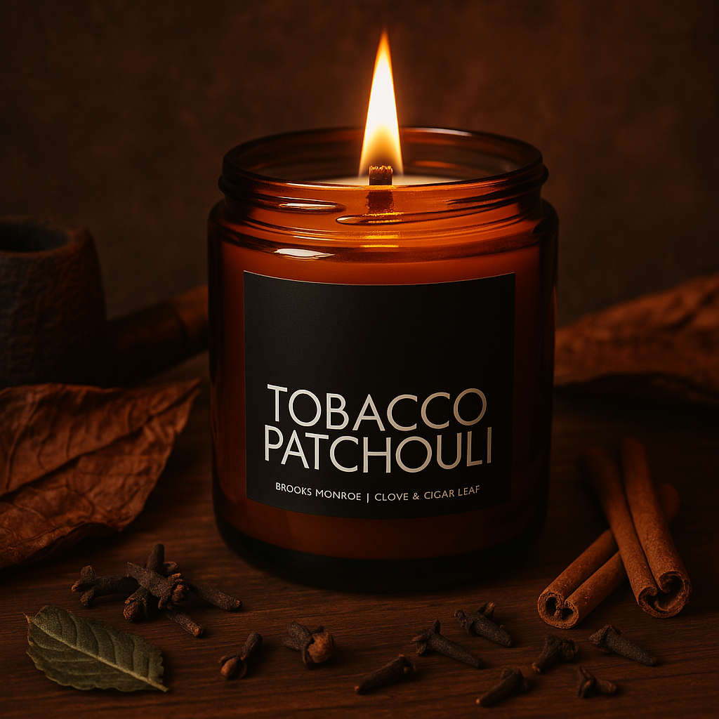 Tobacco Patchouli - 8 oz. Candle (Amber or Matte Black)